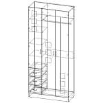 Схема сборки Распашной шкаф Паулина 45.1 BMS