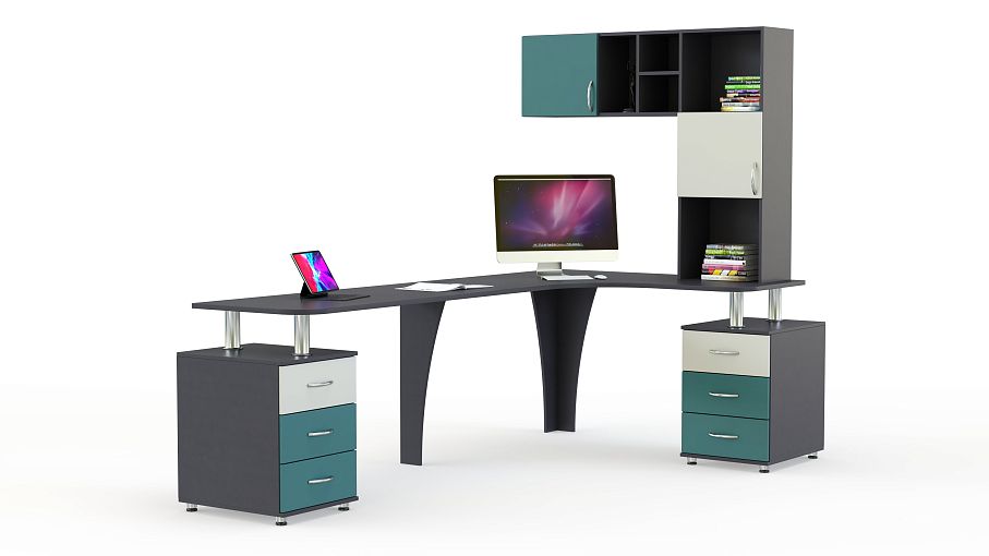 Письменный стол для двоих Пилот 62 BMS - Фото