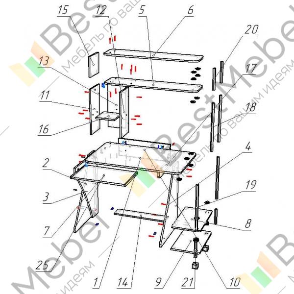 Компьютерный стол с 221 bms