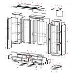 Чертеж Шкаф-купе Валерия 6 BMS