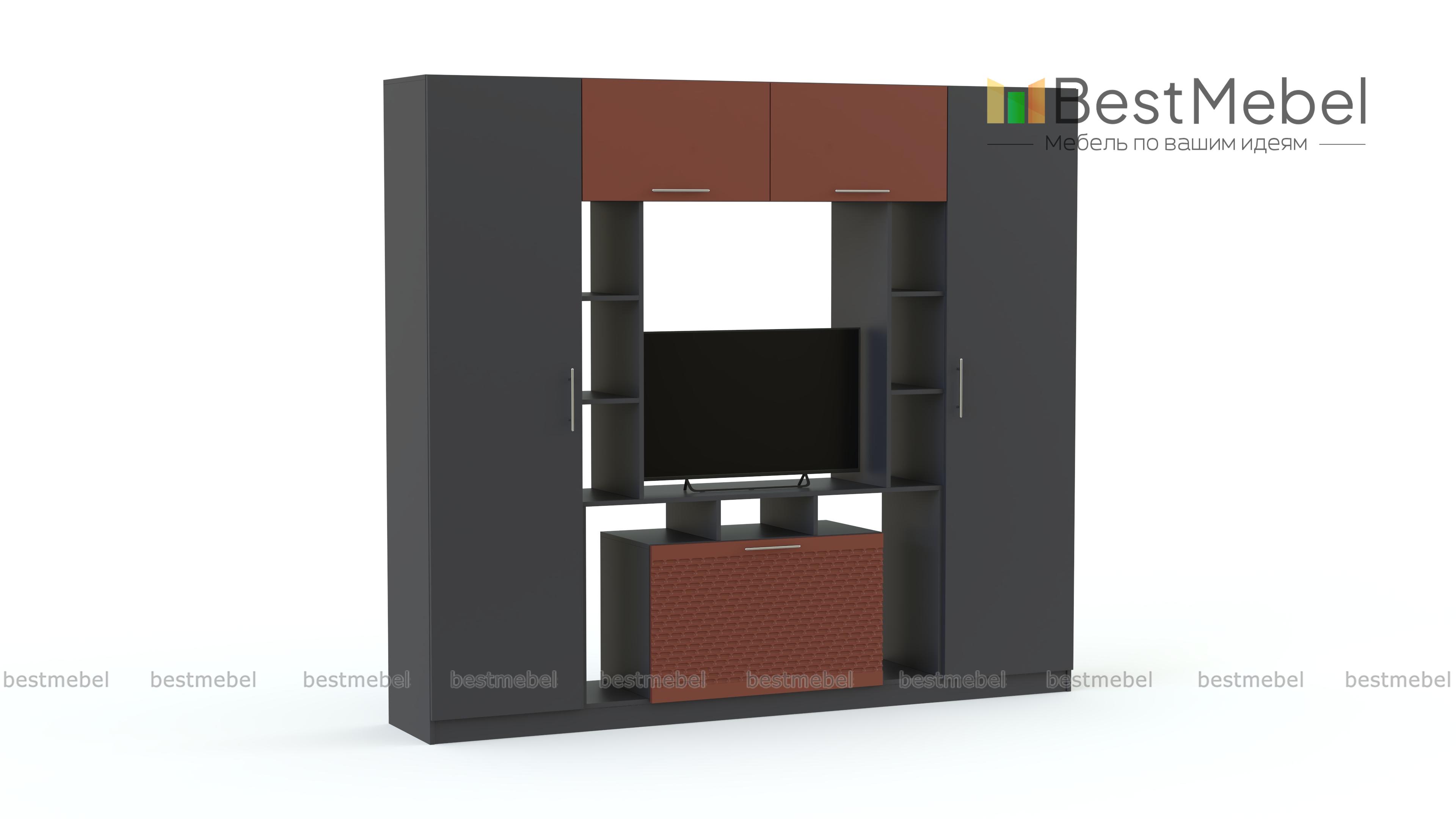 Стенка в гостиную Блеск 13.1-3D BMS - Фото