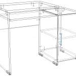 Чертеж Компьютерный стол Робин глянец 5 BMS