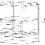 Чертеж Прикроватная тумба Арина 6 BMS