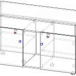 Чертеж Тумба приставная Пиксель 4 BMS