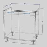 Схема сборки Тумба под мойку 2 двери Греция BMS