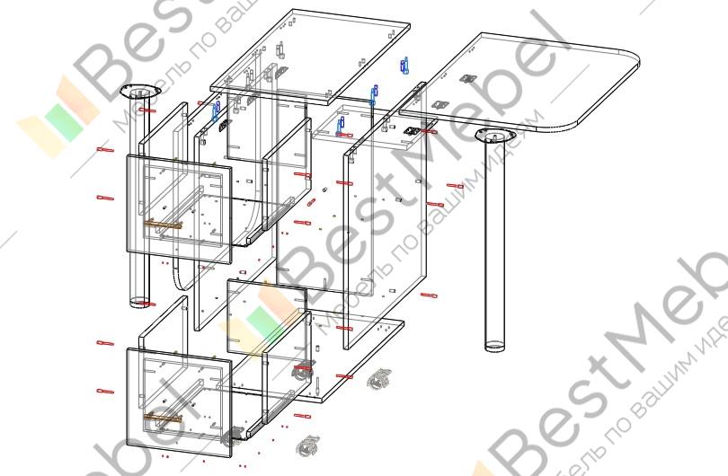 Схема сборки стола варяг 3