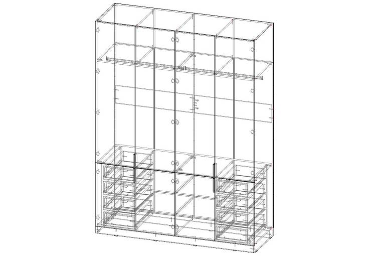 ЭСКИЗ №00000333252 Шкаф распашной Фьорд 4 (1800х2400х600)