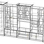 Чертеж Стенка Полонез TV BMS