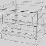 Чертеж Прикроватная тумба Соня Р BMS