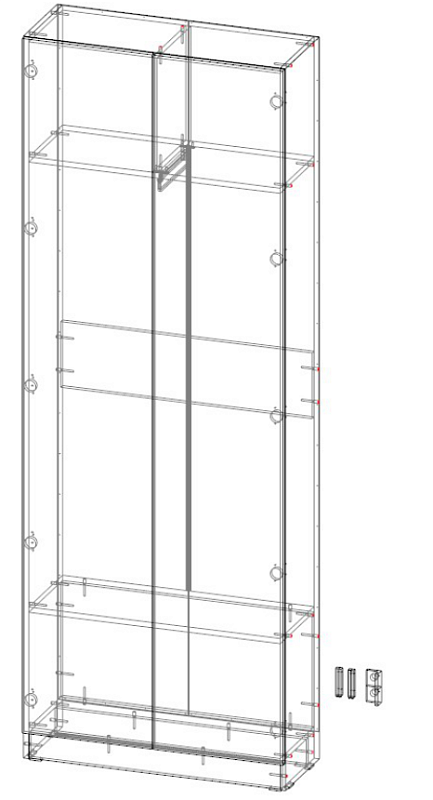 Шкаф распашной Интарс 2 (800*2200*300)