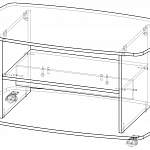 Схема сборки Стол журнальный Гармония BMS