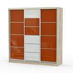 Шкаф-купе трехдверный Классик Цветные стекла BMS - Фото 8