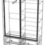Чертеж Шкаф-купе Ольга 1700 BMS