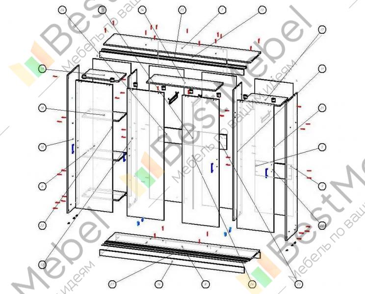 Шкаф купе миллениум 4 bms сборка