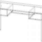 Чертеж Стол компьютерный Алабама 2 BMS