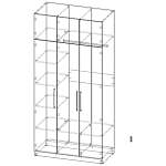 Распашной шкаф Вилета 6 (1200*2500*600)