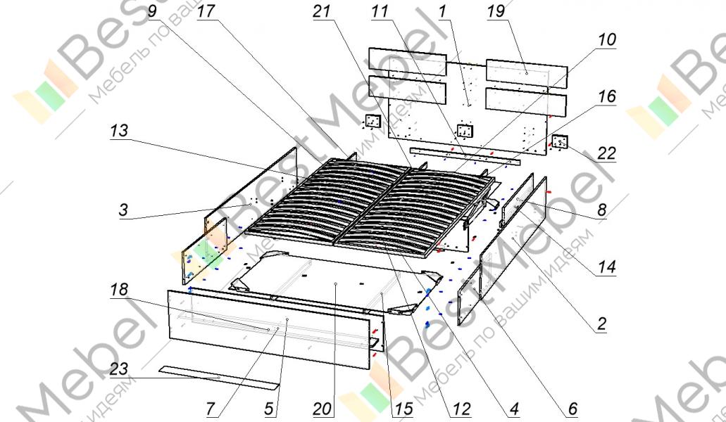Сборка кровати белла с подъемным механизмом