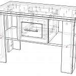 Чертеж Журнальный столик Sofia BMS