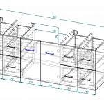 Чертеж Тумба в ванную Атлас 3 BMS