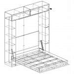 Чертеж Шкаф-кровать с диваном Жером BMS