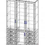 Чертеж Шкаф книжный 3 №9 BMS